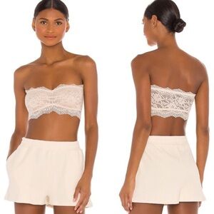 FREE PEOPLE nude Lacey Looks bandeau bra S